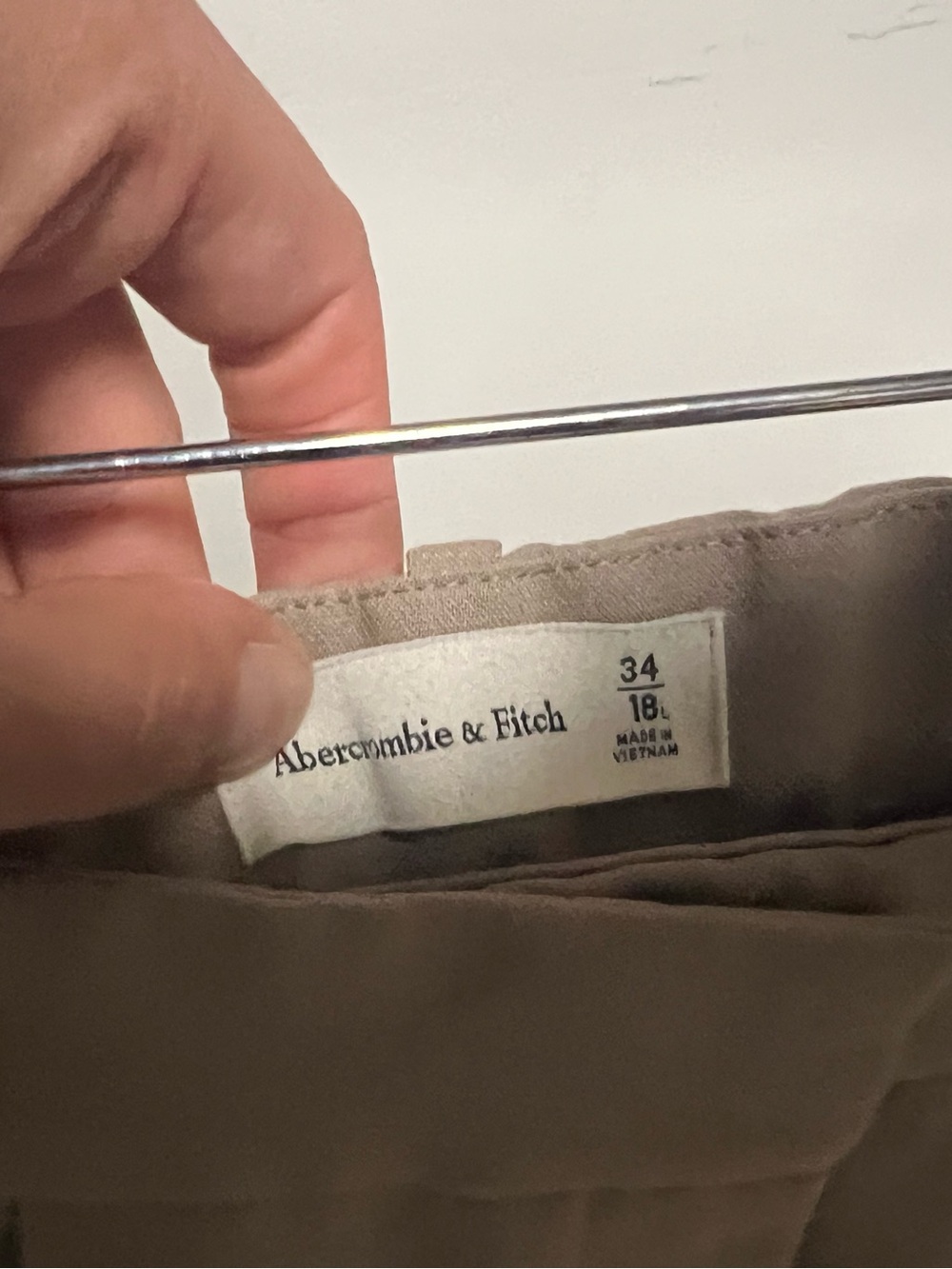 Abercrombie & Fitch Curve Love Sloane Khaki Pants 34L